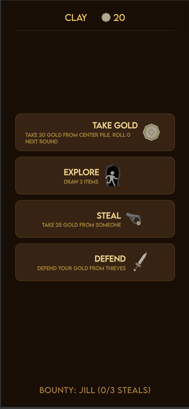 Project Gold Thieves mobile view